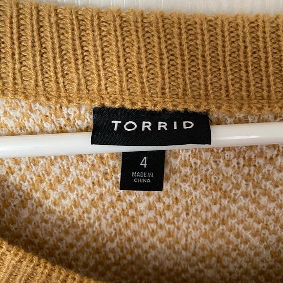 Torrid Leopard Animal Print Sweater Womens Size 4 4X Neutral Tan - Picture 3 of 5